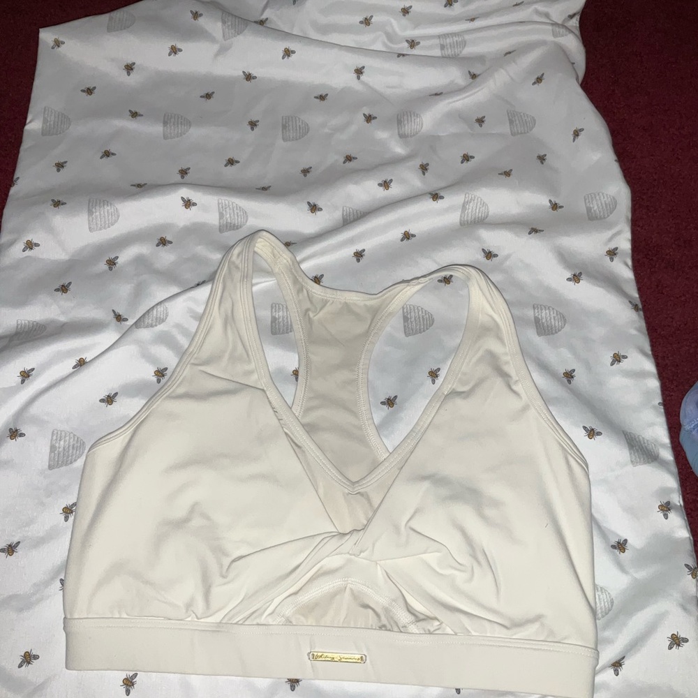 Whitney Simmons x Gymshark whilte cream Sports Bra